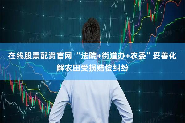 在线股票配资官网 “法院+街道办+农委”妥善化解农田受损赔偿纠纷